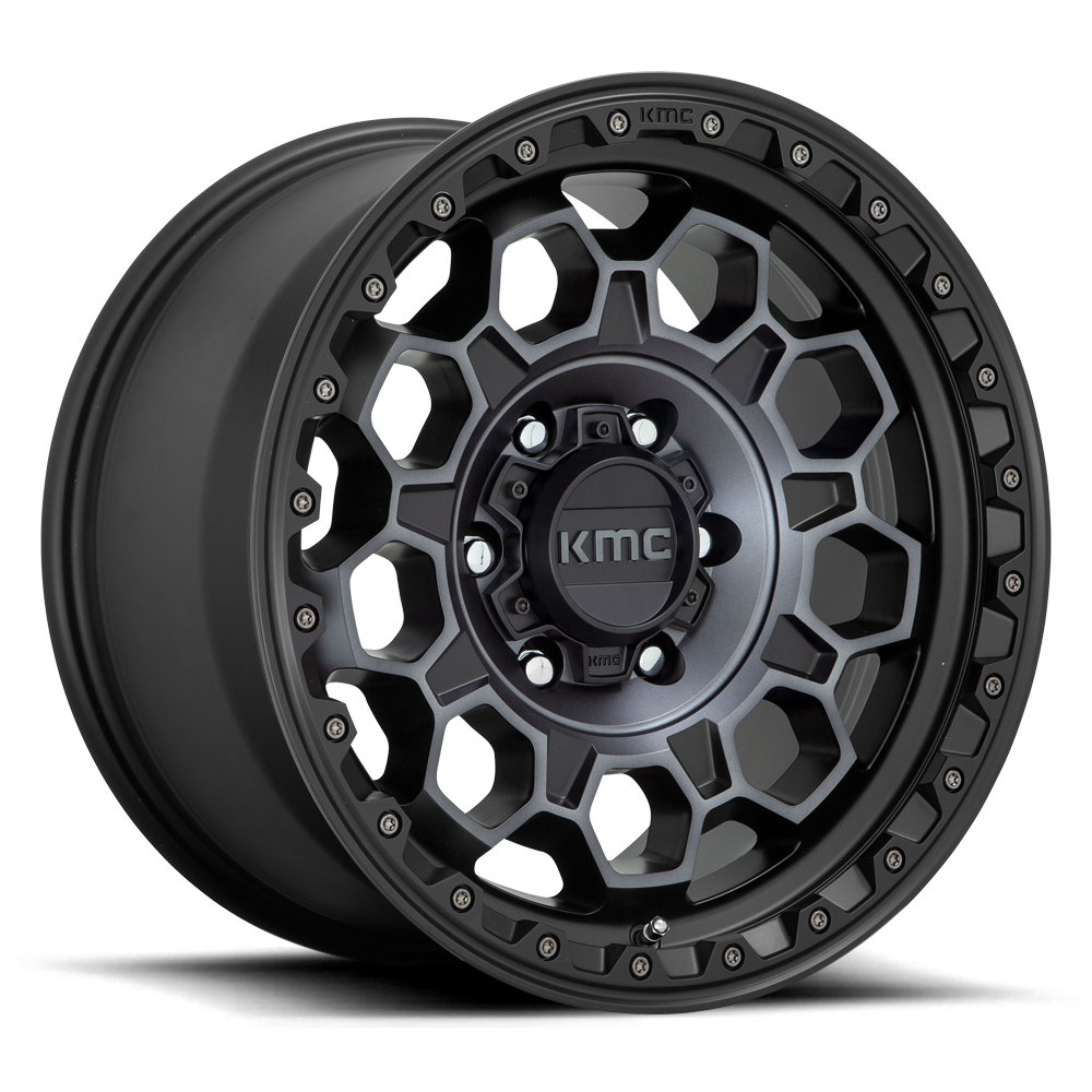 KMC Trek Satin Black w/ Gray Tint Wheel (KM545) | Dirty Garage