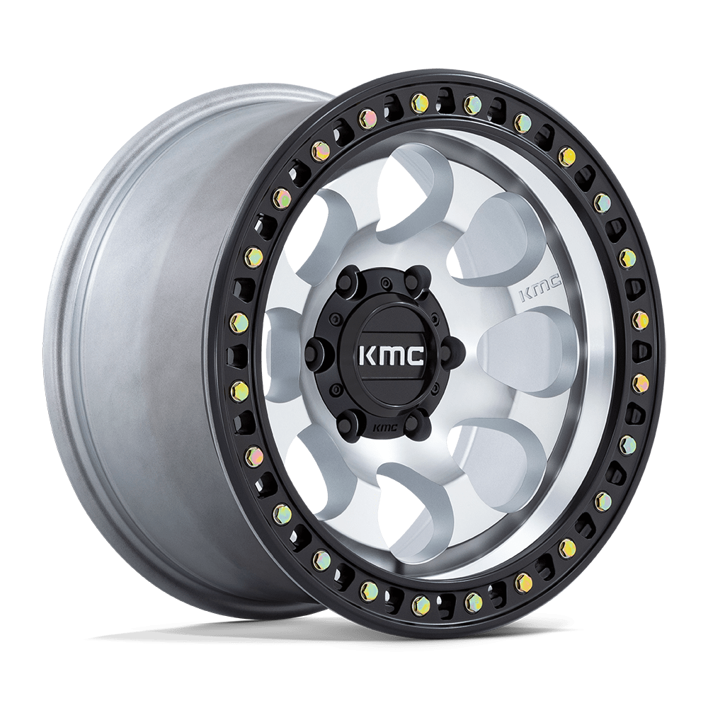 KMC Riot SBL Machined w/ Satin Black Lip Wheel (KM550) | Dirty Garage