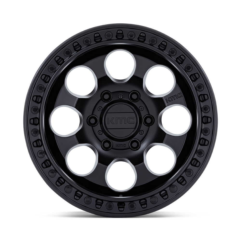 KMC Riot SBL Satin Black Wheel (KM550) | Dirty Garage