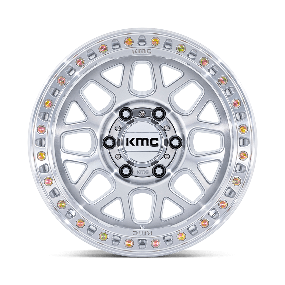KMC GRS Gloss Silver w/ Machined Face Wheel (KM549) | Dirty Garage