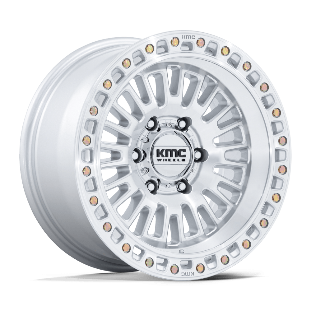 KMC Aztec Gloss Silver w/ Machined Face Wheel (KM554) | Dirty Garage