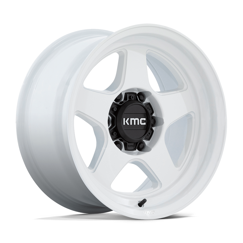 KMC Lobo Gloss White Wheel (KM728) | Dirty Garage