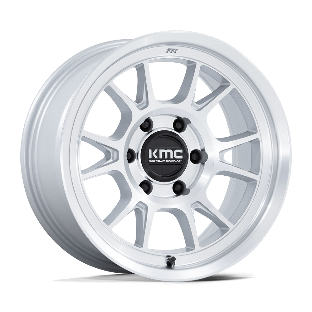 KMC Range Gloss Silver w/ Machined Face Wheel (KM729) | Dirty Garage