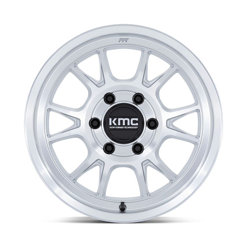 KMC Range Gloss Silver w/ Machined Face Wheel (KM729) | Dirty Garage
