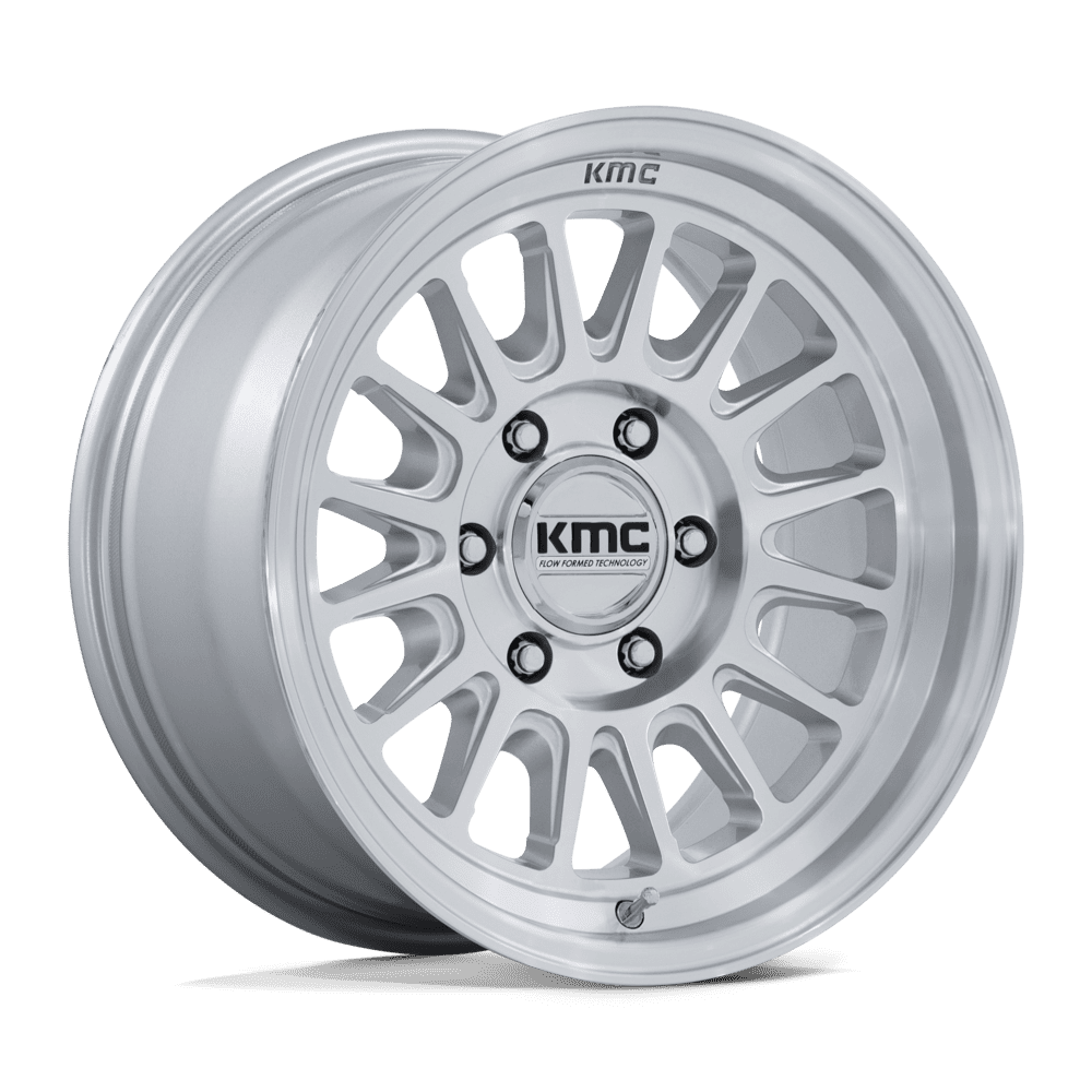 KMC Impact FFT Gloss Silver w/ Machined Face Wheel (KM733) | Dirty Garage