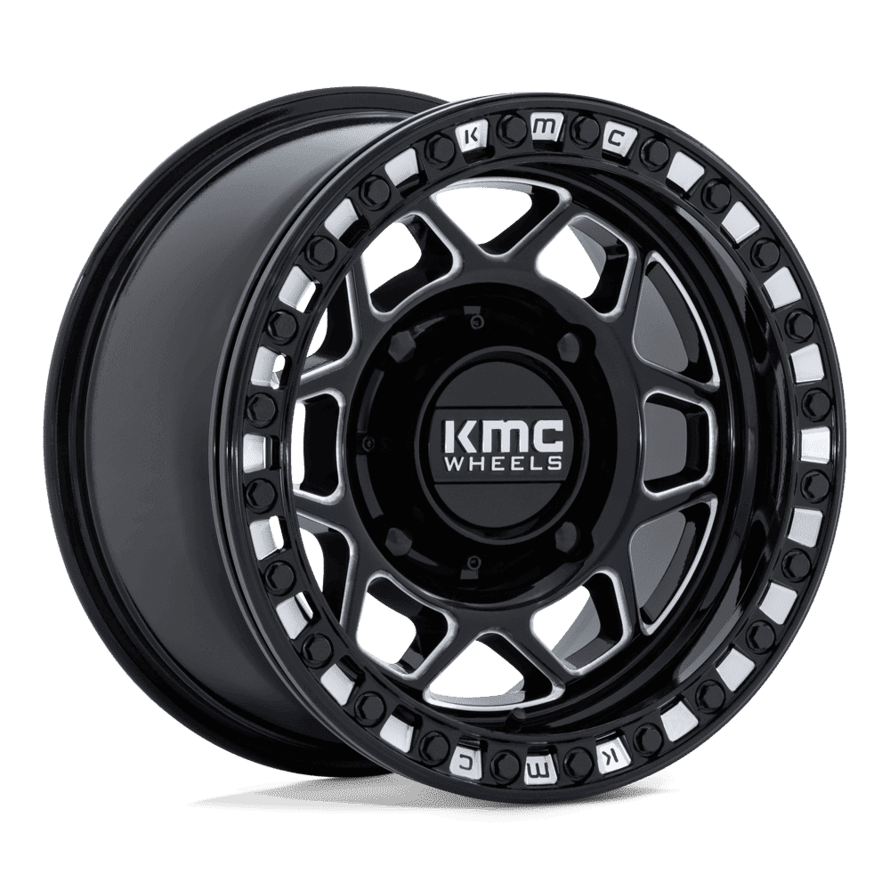 KMC Torx UTV Beadlock Gloss Black Milled Wheel (KS241) | Dirty Garage