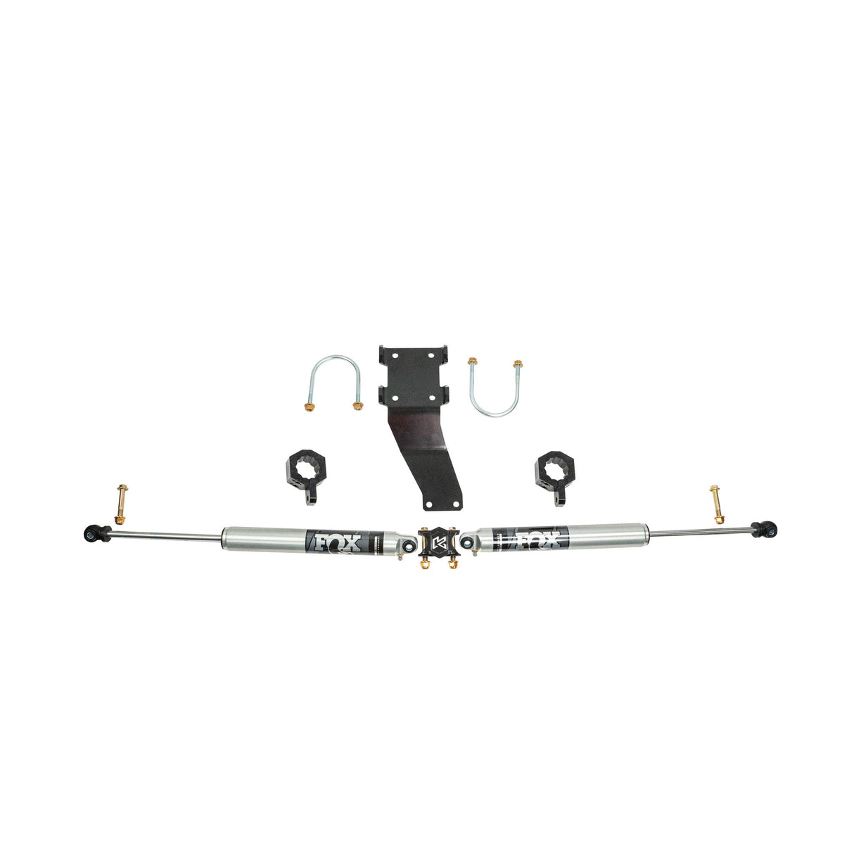 2005-2026 Superduty F-450/F-550 Death Grip Dual Steering Stabilizer Kit with Fox 2.0 Shocks (KRF-DSS-45-S)