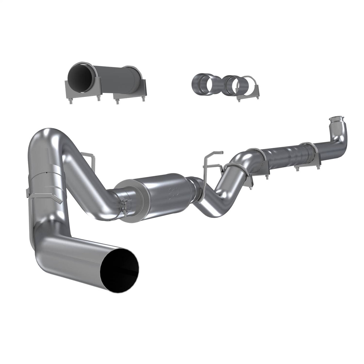 2001-2007 GM HD 4 Downpipe Back Aluminum Single Exhaust | Dirty Garage