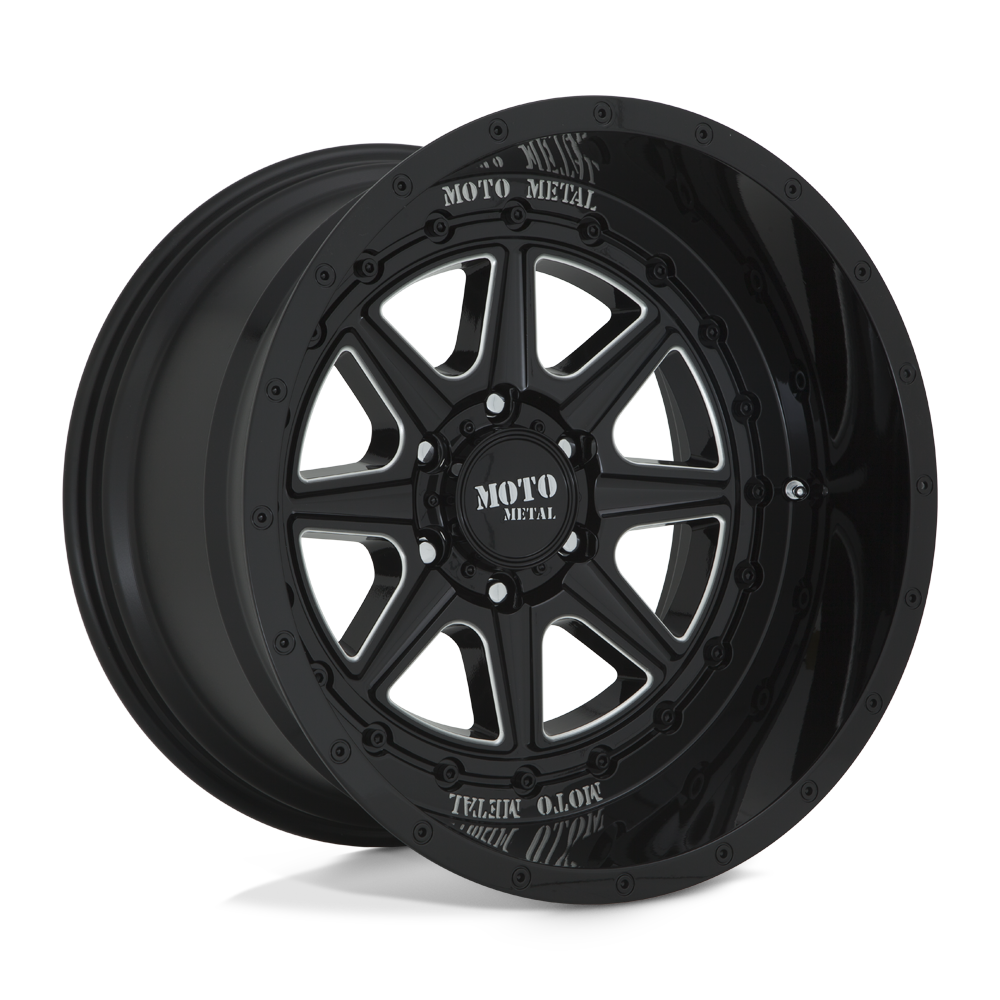 Moto Metal Phantom Gloss Black Milled Wheel (MO801) | Dirty Garage
