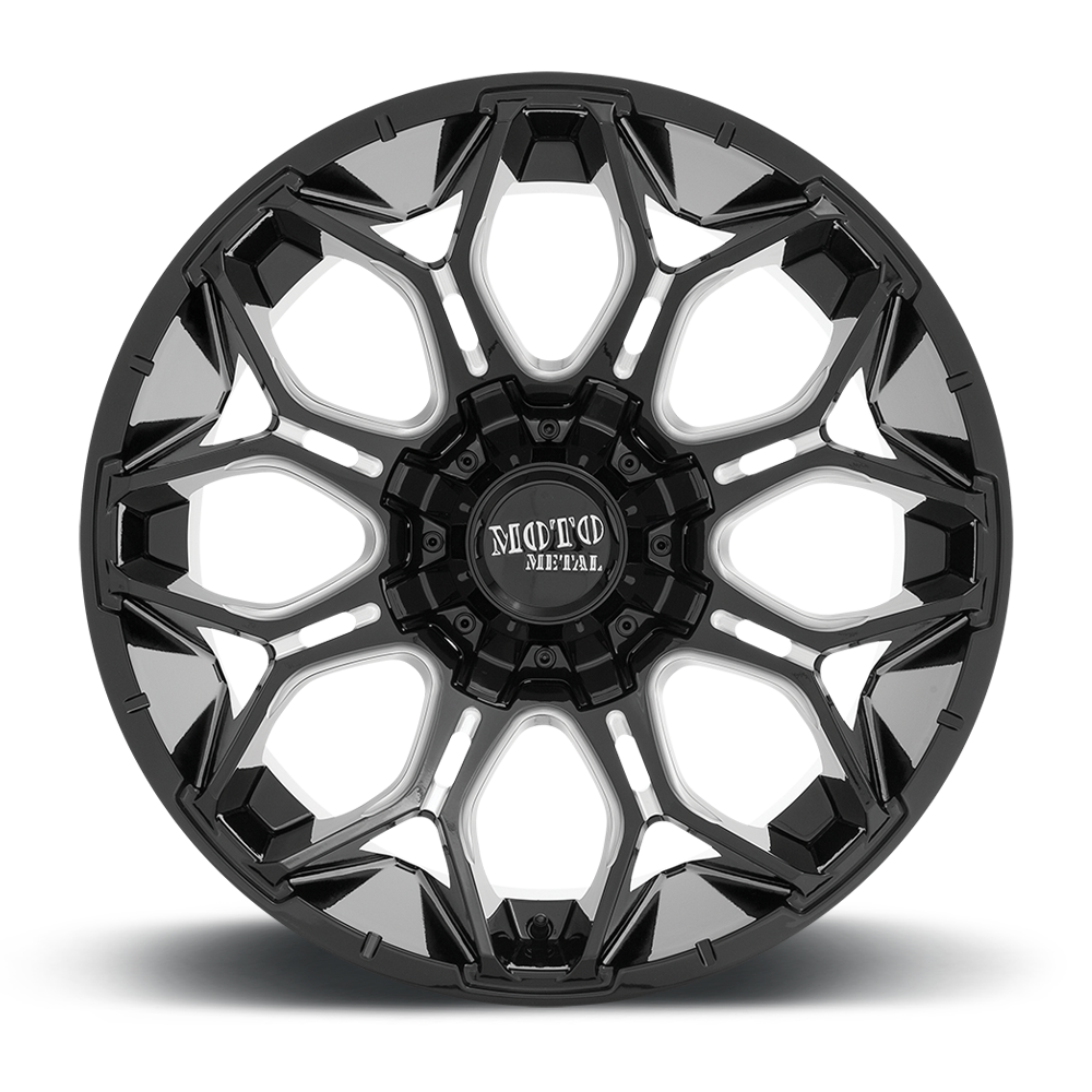 Moto Metal Sniper Gloss Black Milled Wheel (MO808) | Dirty Garage