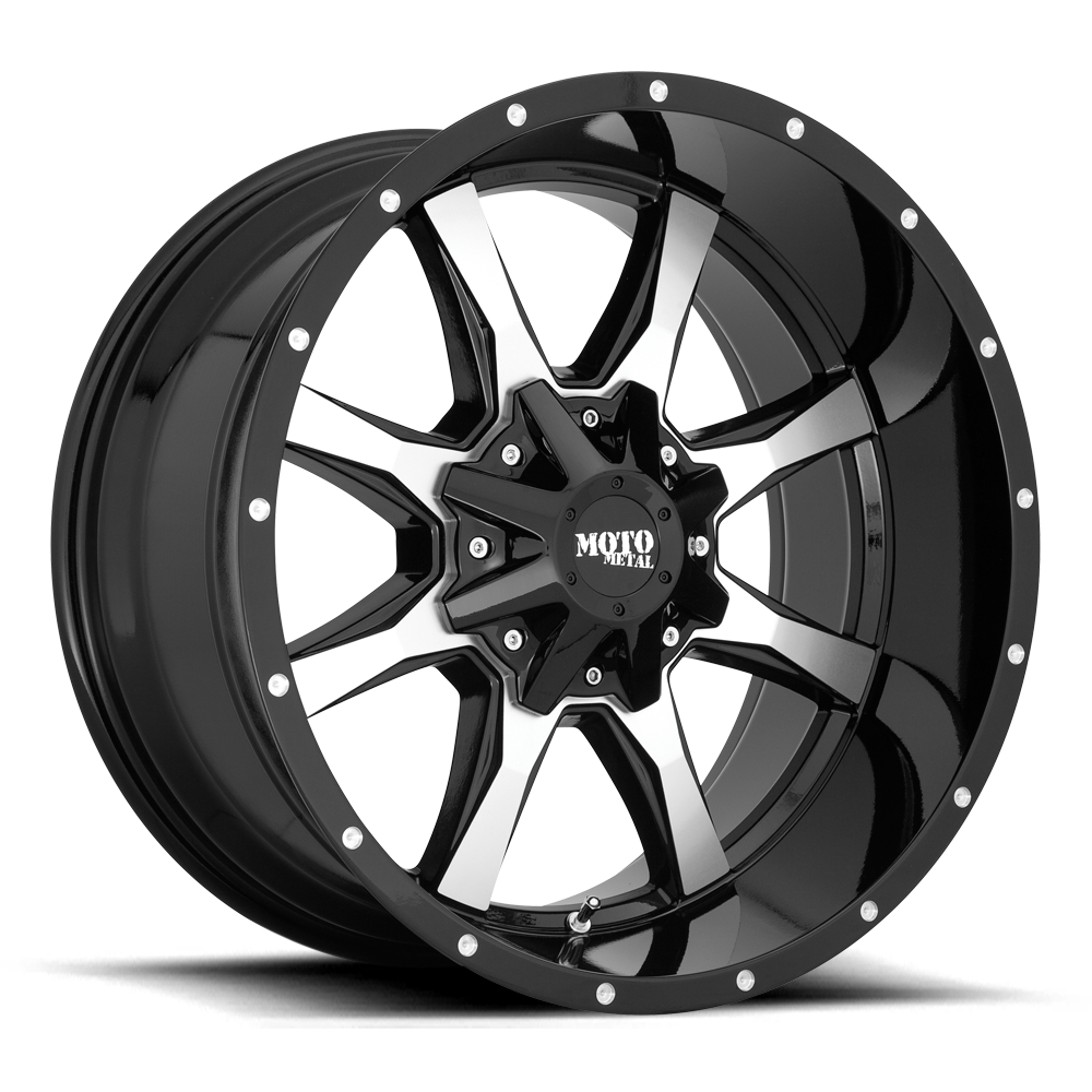 Moto Metal MO970 Gloss Black Machined Wheel | Dirty Garage