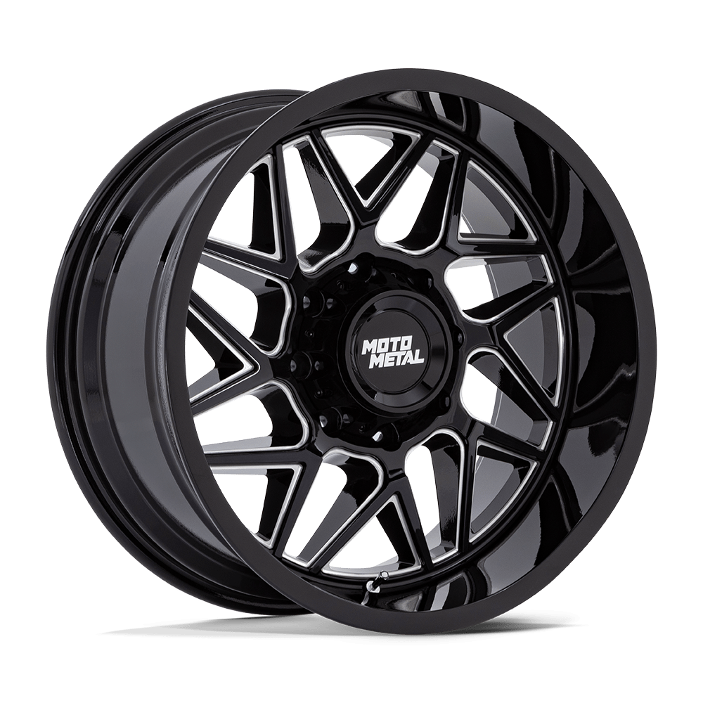 Moto Metal Turbine Gloss Black Milled Wheel (MO812) | Dirty Garage