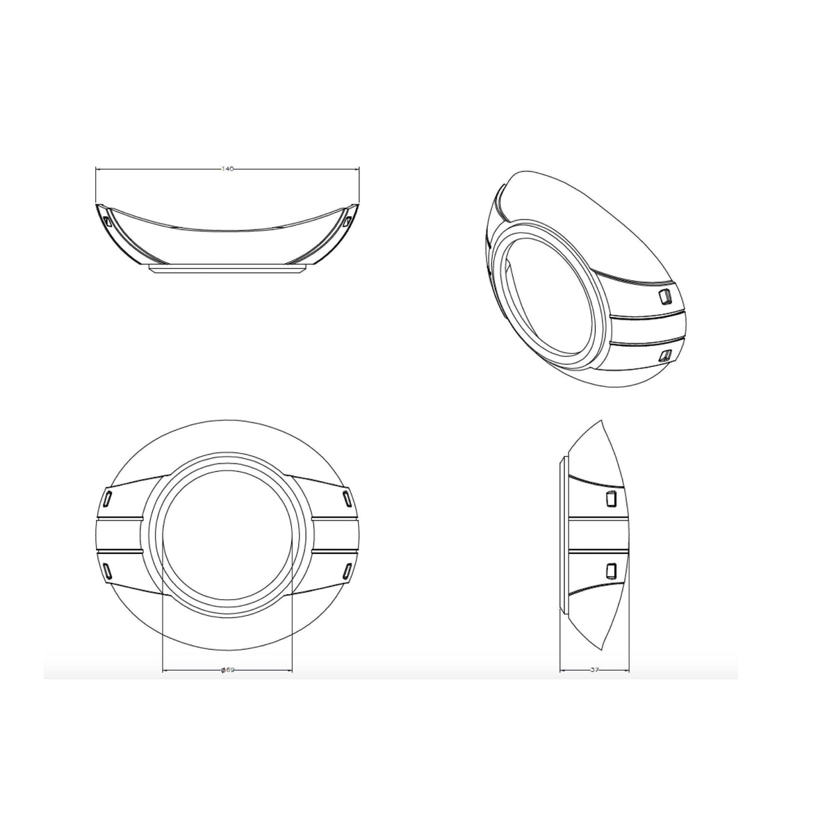 Morimoto Ocular Projector Shroud - View 5 | Dirty Garage