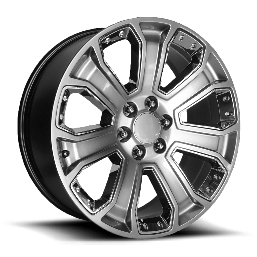 Performance Replicas PR113 Hyper Silver w/ Chrome Accents Wheel | Dirty Garage