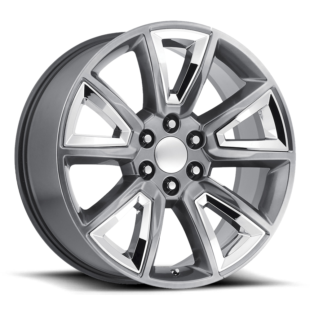 Performance Replicas PR168 Hyper Silver w/ Chrome Accents Wheel | Dirty Garage