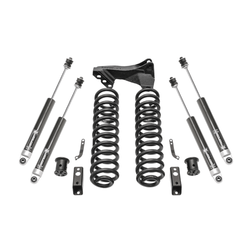 2011-2016 Superduty 2.5 Coil Spring Front Lift Kit Falcon 1.1 Monotube Front Rear Shocks Front Track Bar Bracket | Dirty Garage