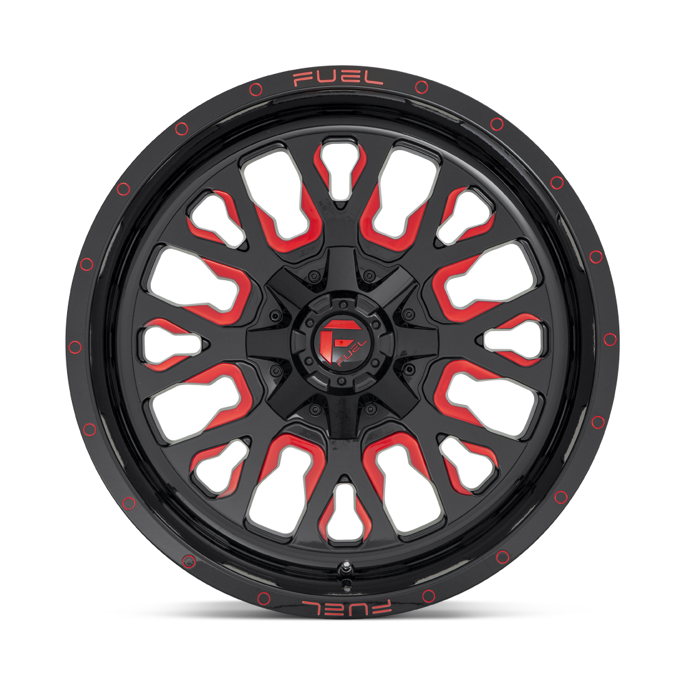 Fuel Stroke Gloss Black w/ Red Tint Wheel (D612) | Dirty Garage