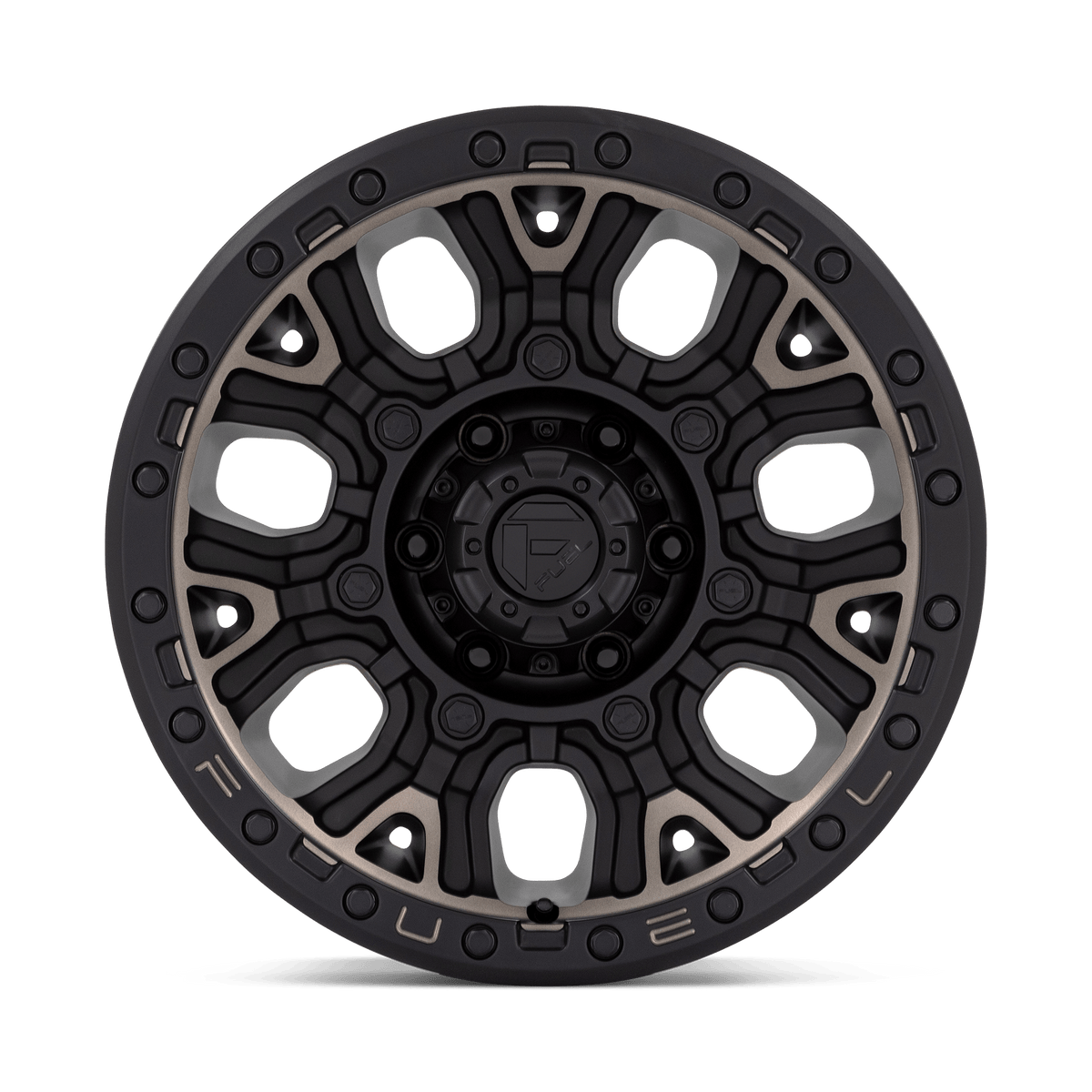 Fuel Traction Matte Black w/ Double Dark Tint Wheel (D824) | Dirty Garage