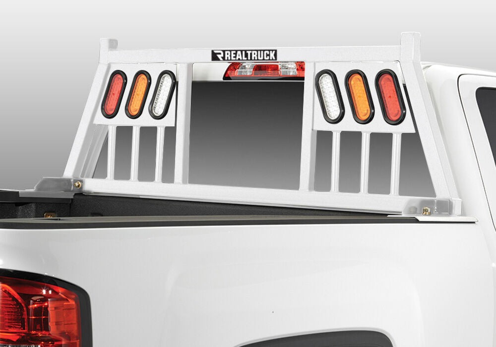 2017-2026 Superduty Backrack 3 Light; White; Headache Rack (147TLW)