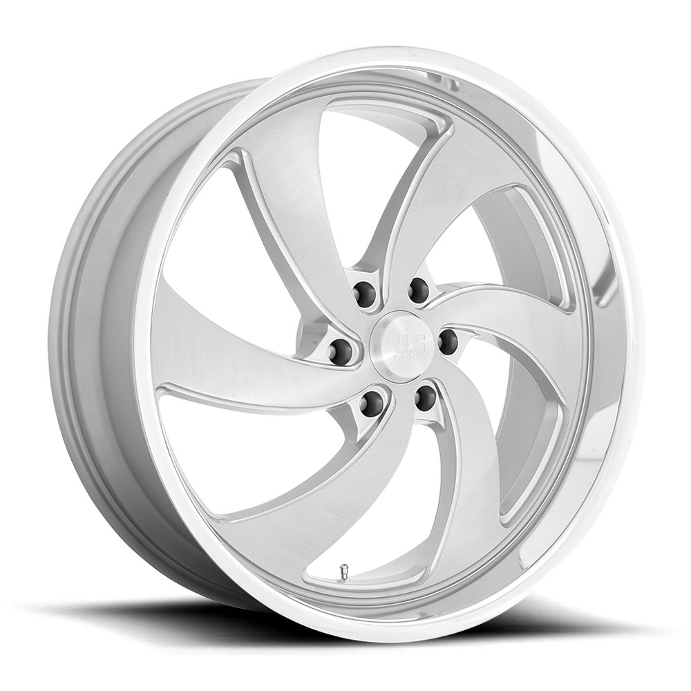 US Mags Desperado Silver Brushed Face Milled Diamond Cut Lip Wheel (U134) | Dirty Garage