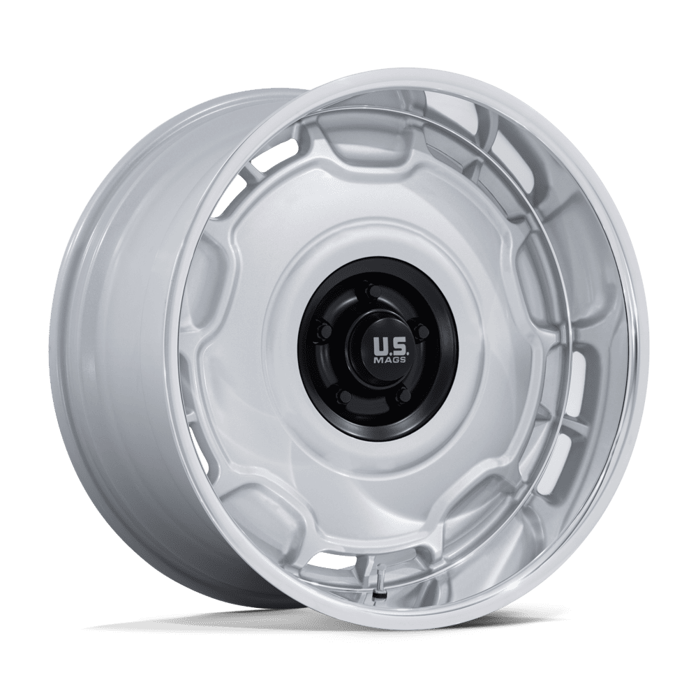 US Mags Arlington Silver Matte Black Center w/ Diamond Cut Lip Wheel (UC146) | Dirty Garage