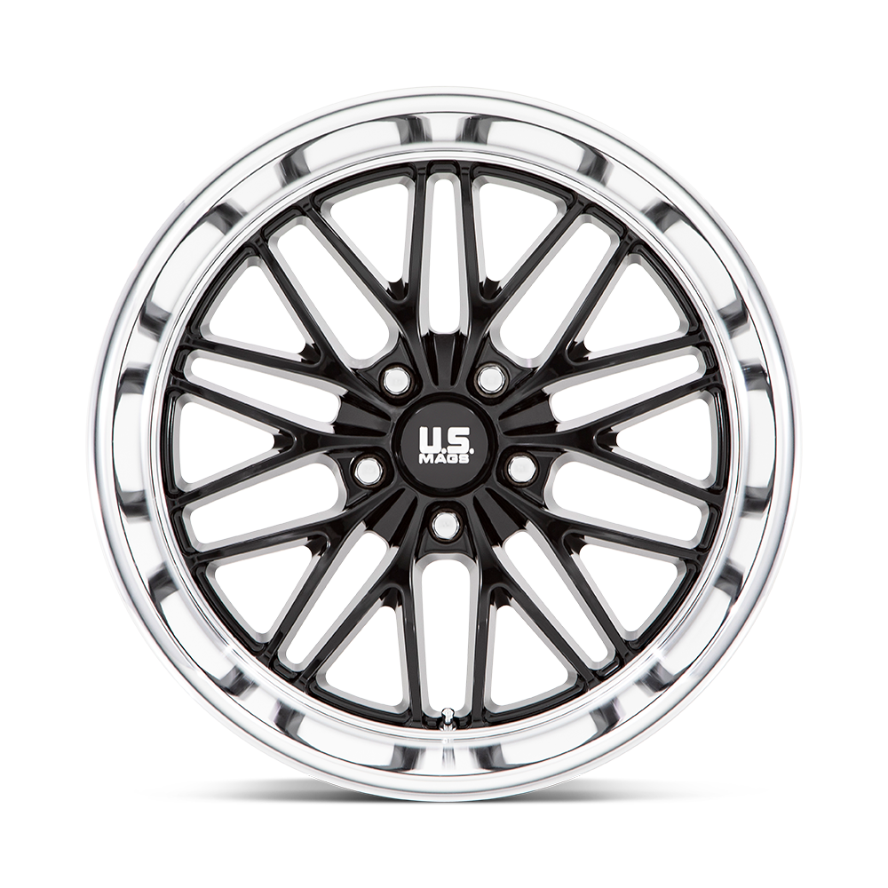 US Mags Santa Cruz Gloss Black w/ Diamond Cut Lip Wheel (U138) | Dirty Garage