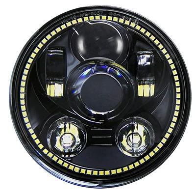 Universal 5.75" Motorcycle Headlight w/ DRL Halo | Dirty Garage