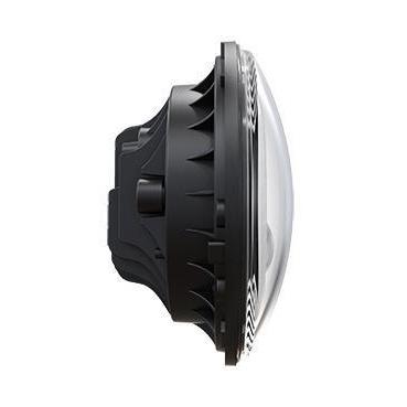 Universal 7" Headlight for Motorcycles & Jeeps w/Halo Daytime Running Light - View 3 | Dirty Garage