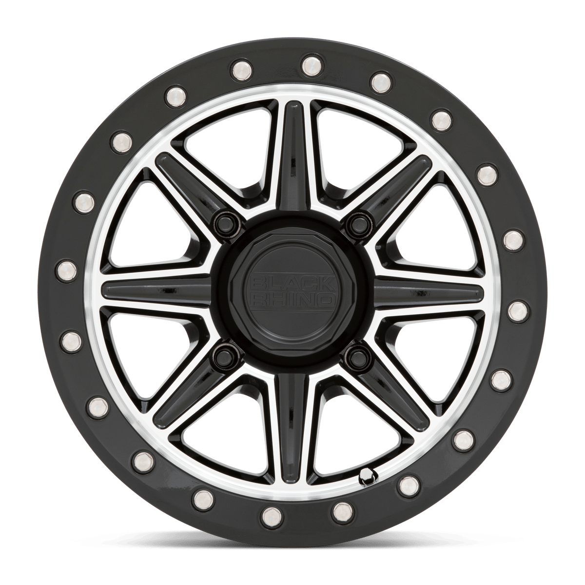 Black Rhino Webb UTV Gloss Black Machined Wheel | Dirty Garage