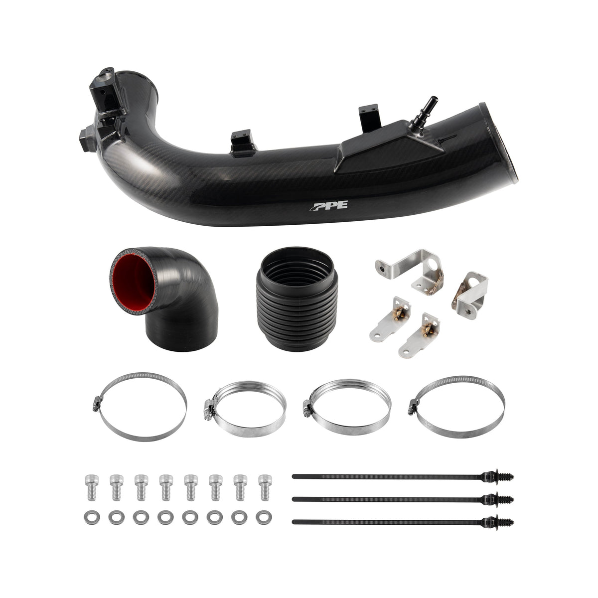PPE 2019-2026 GM 1500 2.7L Zilla Carbon Fiber Intake Tube Twill Weave