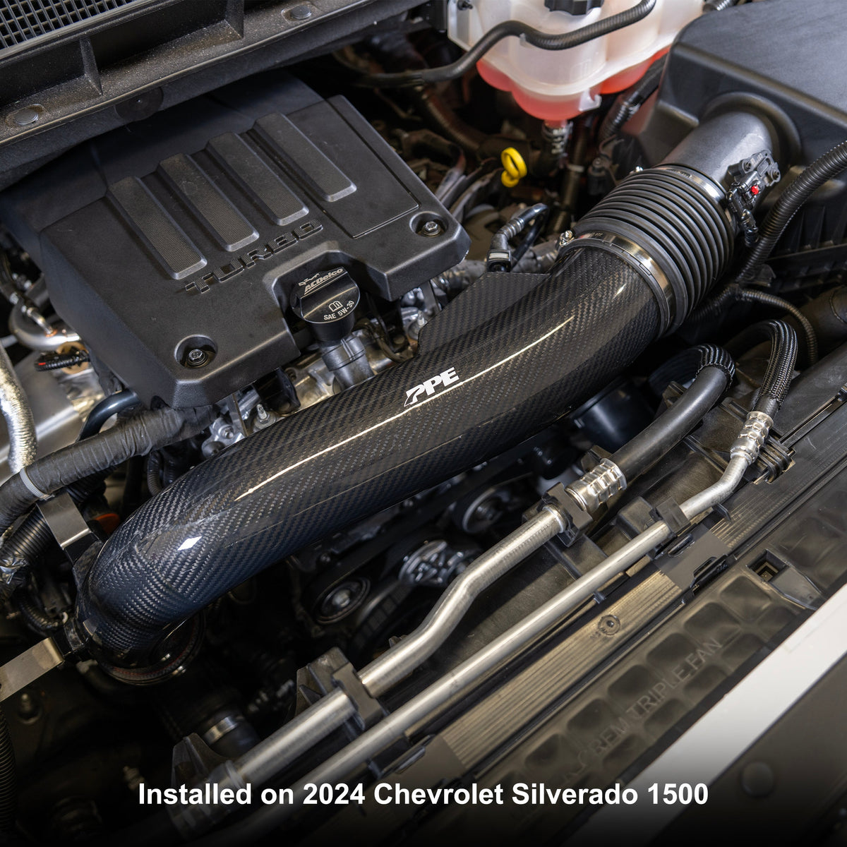 PPE 2019-2026 GM 1500 2.7L Zilla Carbon Fiber Intake Tube Twill Weave