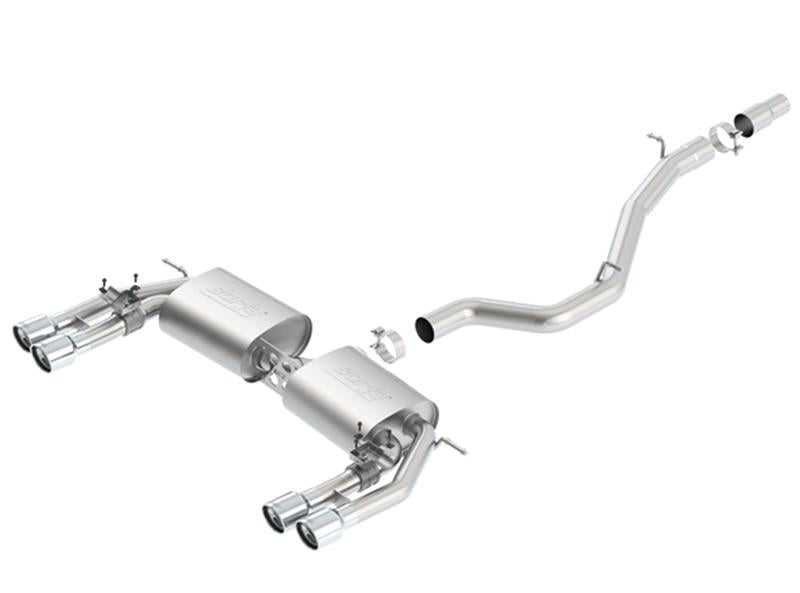 Borla 13-15 Audi S3 S-Type Dual Round Rolled Catback Exhaust - View 3 | Dirty Garage