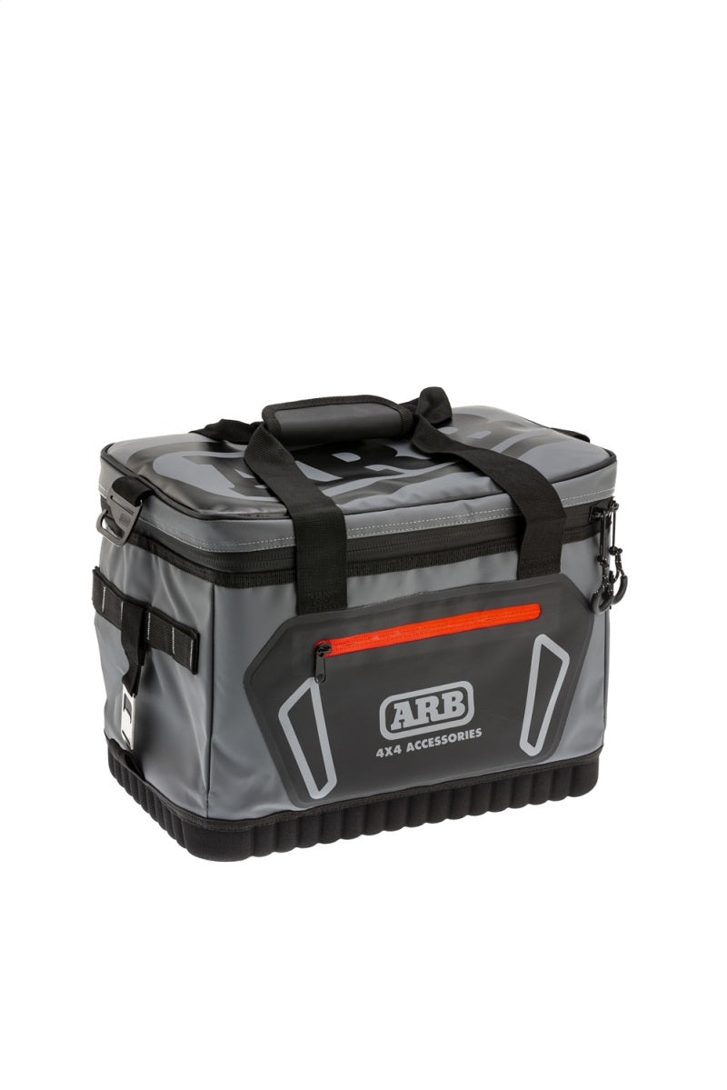 ARB Cooler Bag Charcoal w/ Red Highlights 15in L x 11in W x 9in H Holds 22 Cans - View 2 | Dirty Garage