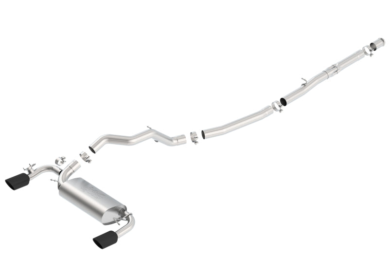 Borla 16-18 Ford Focus RS 2.3L MT AWD ATAK Catback Exhaust w/ Black Chrome Tip | Dirty Garage