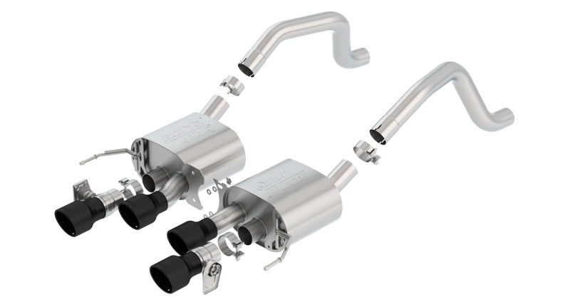 Borla 2015+ Chevy Corvette C7 Z06 6.2L Axle Back ATAK Exhaust Black Quad Tips w/o AFM w/ NPP - View 3 | Dirty Garage