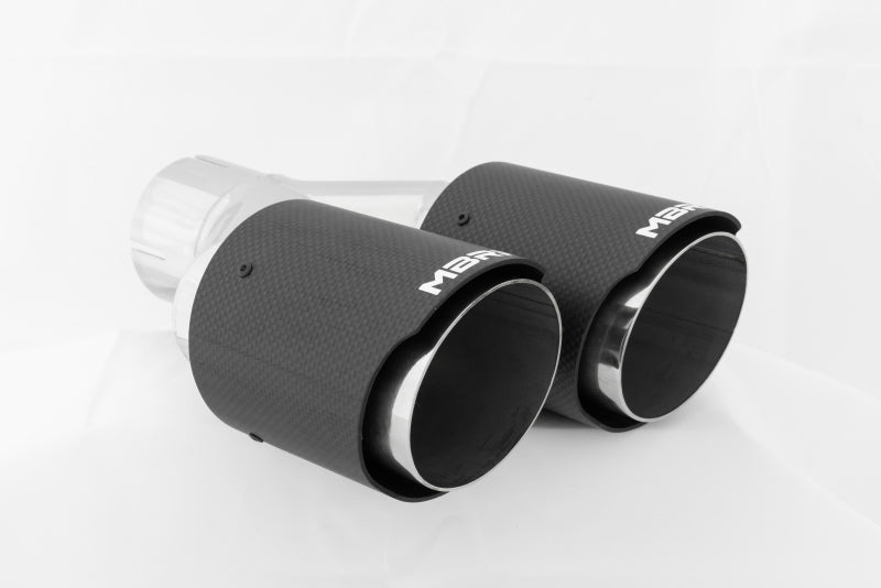 Universal Carbon Fiber Dual Tip 3.5" OD 2.5" Inlet - View 3 | Dirty Garage