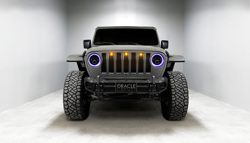 2007-2017 Wrangler Gladiator 7in High Powered LED Headlights Pair Dynamic - View 17 | Dirty Garage
