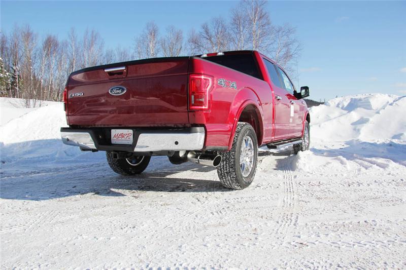2015 F-150 2.7L 3.5"L EcoBoost 4" Cat Back Single Side T409 Exhaust System - View 3 | Dirty Garage