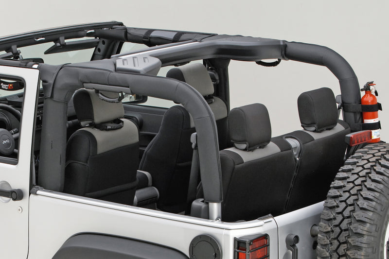 Rugged Ridge Roll Bar Cover Black Polyester 07-18 Jeep Wrangler JK - View 2 | Dirty Garage