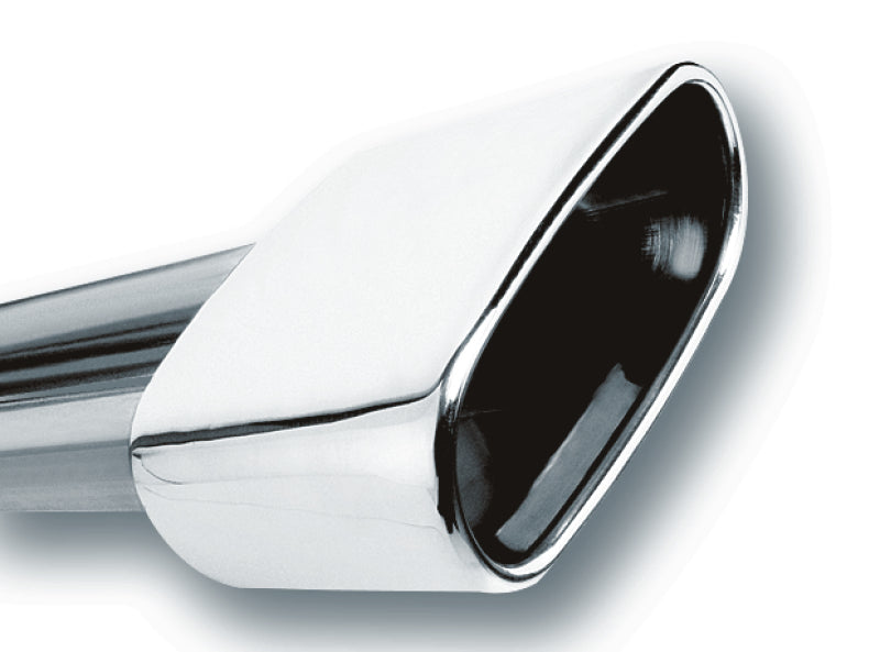Borla 2.5in Inlet 6.69in x 3in Rectangular Rolled Angle Cut Single Inlet x 5.63in Long Exhaust Tip - View 2 | Dirty Garage