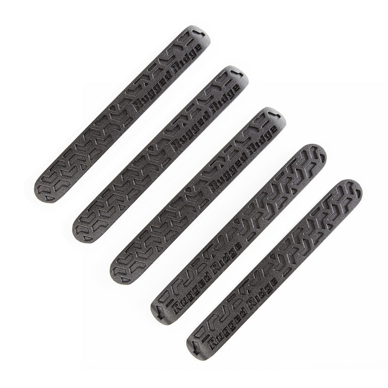 Rugged Ridge Elite Dr Hndle Inserts Black Tread 4Dr 07-18 Jeep Wrangler JK - View 2 | Dirty Garage