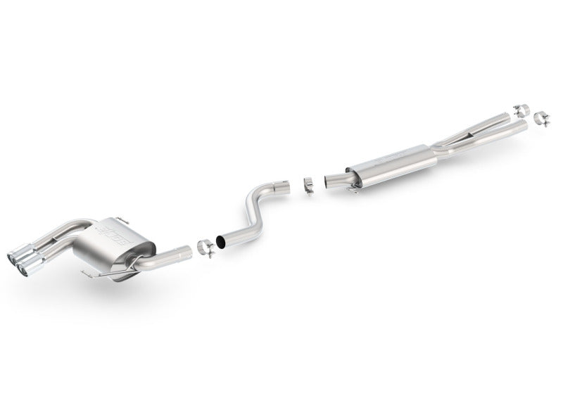 Borla 08-12 BMW 328i Sdm E90 2.0L RWD Dual Left Rear Exit Touring Cat-Back Exhaust - View 3 | Dirty Garage