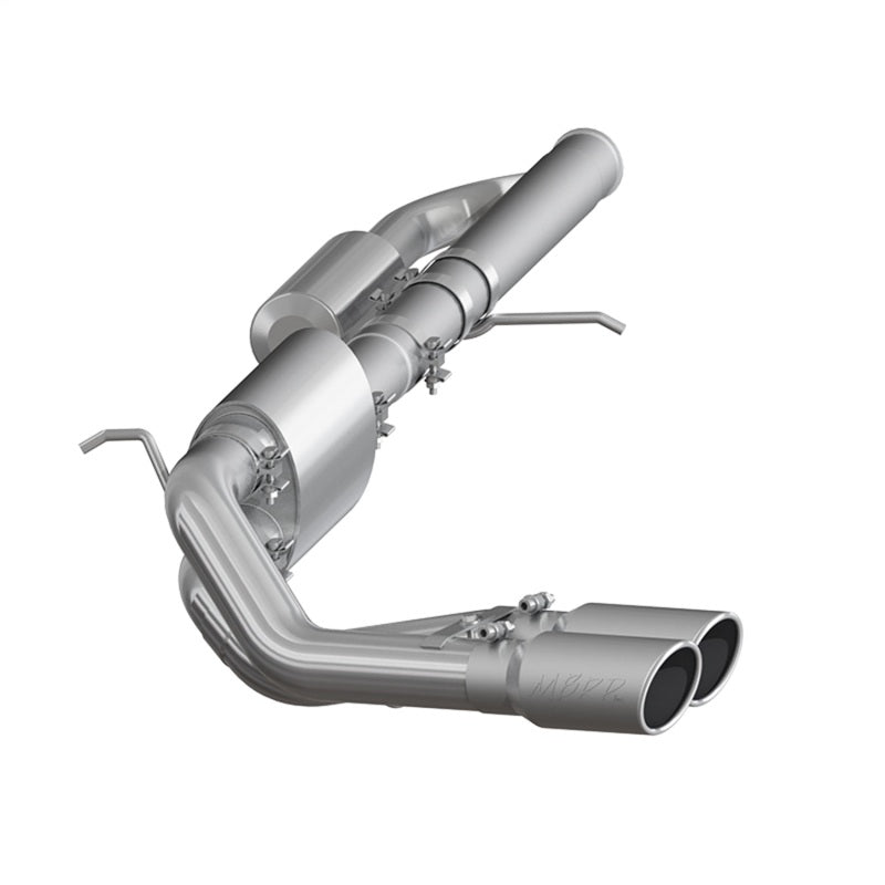 MBRP 09+ Chevrolet Silverado 1500 3in Cat Back Pre-Axle Dual Outlet w/ 4in Tip - T304 - View 2 | Dirty Garage
