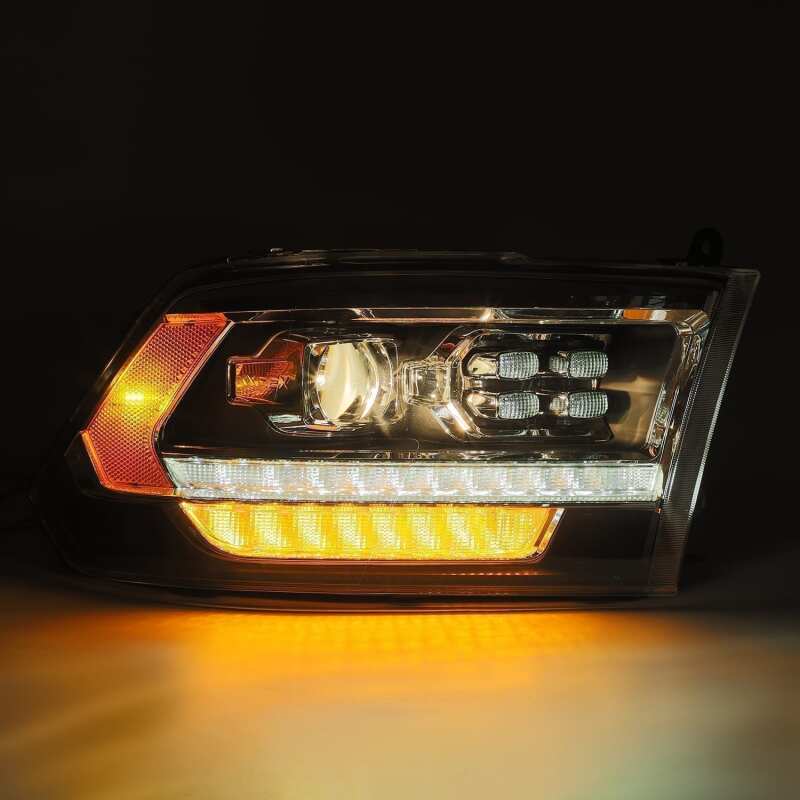 2009-2018 Ram HD Luxx-Series LED Projector Black Headlights Active Light DRL - View 4 | Dirty Garage