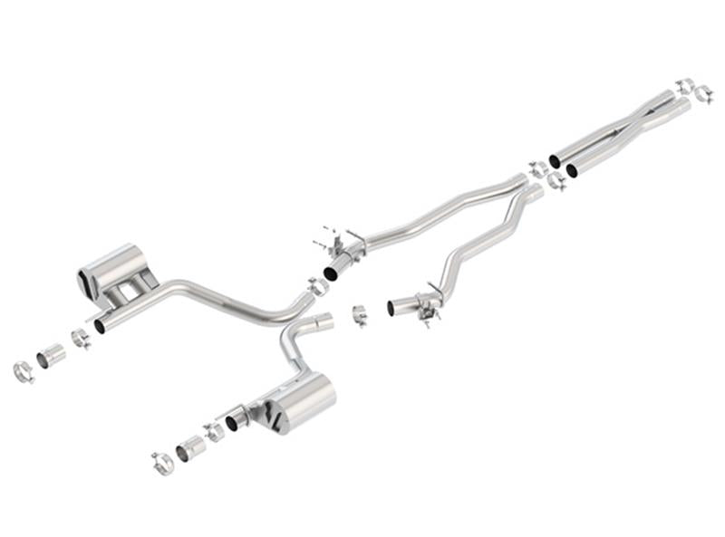 Borla 15-16 Dodge Charger SRT 392 6.4L No Tip Single Split Rear Exit ATAK w/ Valves Exhaust - View 3 | Dirty Garage