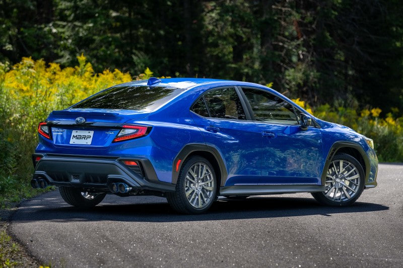 2022 Subaru WRX 2.5" Dual Split Rear Exit Quad CF Tips - View 4 | Dirty Garage