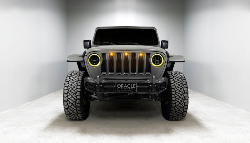 2007-2017 Wrangler Gladiator 7in High Powered LED Headlights Pair Dynamic - View 18 | Dirty Garage
