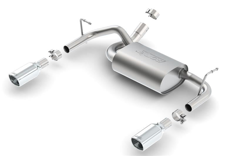 Borla 12-16 Jeep Wrangler 3.6L AT/MT 4WD Single Split Rr Exit Touring Exhaust (rear section only) - View 2 | Dirty Garage