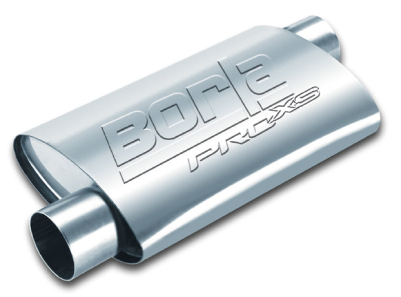 Borla Universal Pro-XS 3in Inlet//Outlet Offset/Offset 14x9 1/2 x 4 Muffler - View 3 | Dirty Garage
