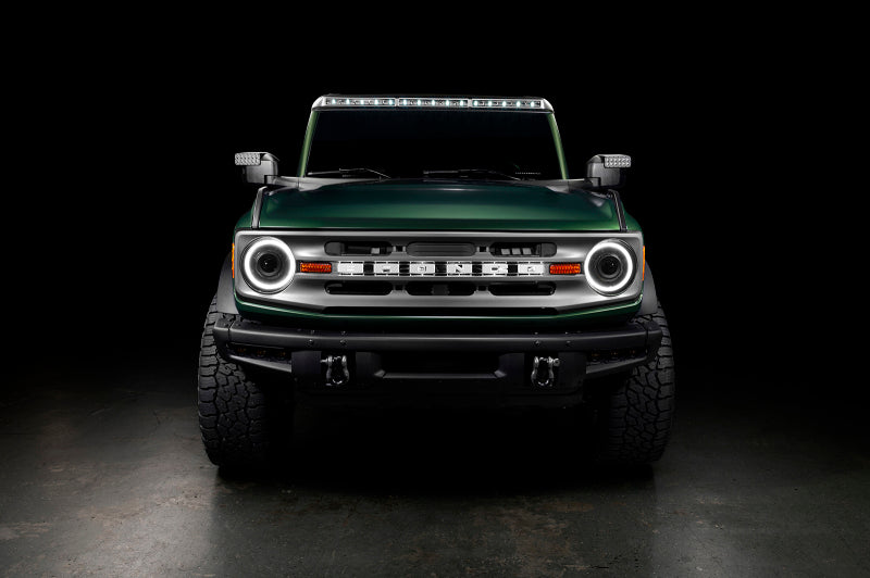 2021-2026 Bronco Integrated Windshield Roof LED Light Bar System - View 9 | Dirty Garage